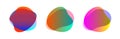 Colorful blob shape free from set for background, blob flat geometric simple, liquid stain brush flat blob for label ad copy space