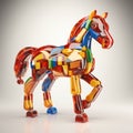 Colorful Block Horse A Toycore Masterpiece In 3d Lego