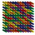 Colorful block pattern. Abstract geometric forms. Bright cube array. Vector creative texture. Royalty Free Stock Photo