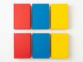 Colorful blocks arranged in a grid pattern on a white background Royalty Free Stock Photo