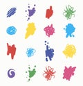 Colorful Blots, Splashes Set