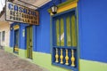 Colorful restaurant for sale in a small Colombian town Royalty Free Stock Photo