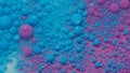 Colorful blue purple bubbles surface wallpaper themes background, multicolor space universe concept Royalty Free Stock Photo