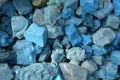 Colorful blue stones beautiful background Royalty Free Stock Photo