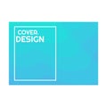 Colorful blue water halftone gradient simple landscape cover design vector