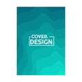 Colorful blue water halftone gradient simple portrait cover design vector