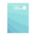 Colorful blue water halftone gradient simple portrait cover design vector