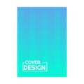 Colorful blue water halftone gradient simple portrait cover design vector