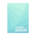 Colorful blue water halftone gradient simple portrait cover design vector