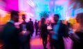Colorful Blurred Background of a Networking Event with People