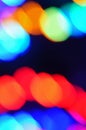 Colorful blurred festive Christmas holidays lights at night Royalty Free Stock Photo