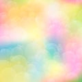 Colorful blurred gradient background with bubbles bokeh. Shiny summer vector illustration. Template for beach party invitations or Royalty Free Stock Photo