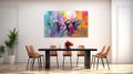 colorful blurred interior wall art Royalty Free Stock Photo