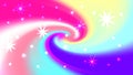 Colorful blurred swirl background with stars, lights. Modern abstract gradient card. Royalty Free Stock Photo