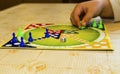 Colorful board for playing traditional children`s game