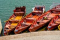 Colorful boats in Beautiful Bhimtal lake of Nainital Royalty Free Stock Photo