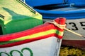 Colorful boats, moored in the marina of the town of Sozopol Royalty Free Stock Photo