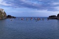 Colorful boats in the port of Camara de Lobos on Madeira Royalty Free Stock Photo