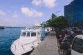 Colorful Boats and Ships in the Maldivian Blue Water Marina of the Male City