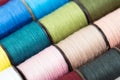 Colorful bobbin thread background Royalty Free Stock Photo