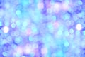 Colorful bokeh on blue background