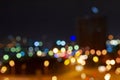 Colorful bokeh circles from night city lights Royalty Free Stock Photo