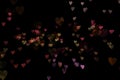 Colorful bokeh hearts Royalty Free Stock Photo