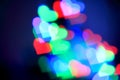 Colorful bokeh hearts Royalty Free Stock Photo