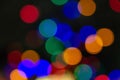 Colorful bokeh lights. Abstract Christmas background.