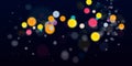 Colorful bokeh lights background. Blurred circle shapes. Vector illustration. Royalty Free Stock Photo