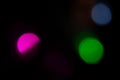 Colorful bokeh lights on black background Royalty Free Stock Photo