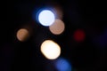 Colorful bokeh lights on black background Royalty Free Stock Photo