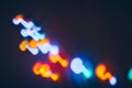 Colorful bokeh lights on black background Royalty Free Stock Photo