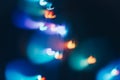 Colorful bokeh lights on black background Royalty Free Stock Photo