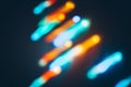 Colorful bokeh lights on black background. Night city Royalty Free Stock Photo