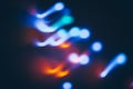 Colorful bokeh lights on black background. Night city Royalty Free Stock Photo