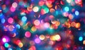 Colorful bokeh lights creating a festive atmosphere, abstract background Royalty Free Stock Photo