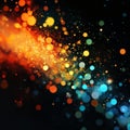 Colorful bokeh lights creating a vibrant abstract pattern Royalty Free Stock Photo