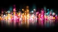 Colorful Bokeh Lights Creating Vibrant Financial Data Visualization Royalty Free Stock Photo