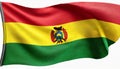 Colorful Bolivia flag waving