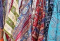 Colorful bolts of fabric Royalty Free Stock Photo