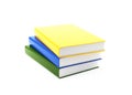 Colorful Book 3d Rendering on white Royalty Free Stock Photo