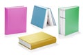 Colorful book set with clipping path Royalty Free Stock Photo