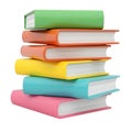 Colorful book stack vibrant playful education knowledge reading Royalty Free Stock Photo