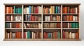Colorful Bookcase On White Background - High Resolution, Realistic Design Royalty Free Stock Photo