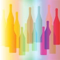 Colorful bottle on background Royalty Free Stock Photo