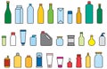 Colorful bottle illustrations