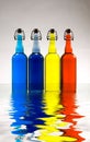 Colorful bottles. Modern art