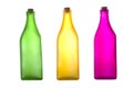 Colorful Bottles on White Royalty Free Stock Photo