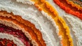 Colorful Boucle Rug Texture Close-Up